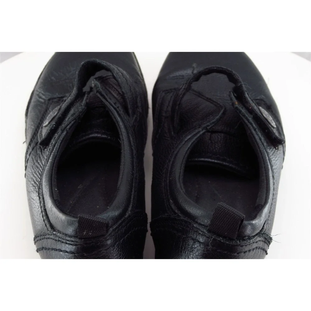Clarks Women Sz 7.5 M Black‎ Slip-On Leather Shoes